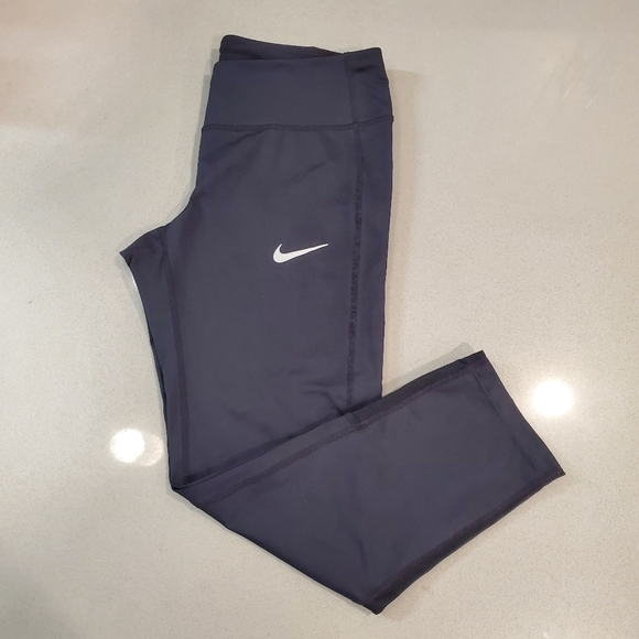 Nike Dri-Fit Women's Running Crop Tights Black - Picture 2 of 10